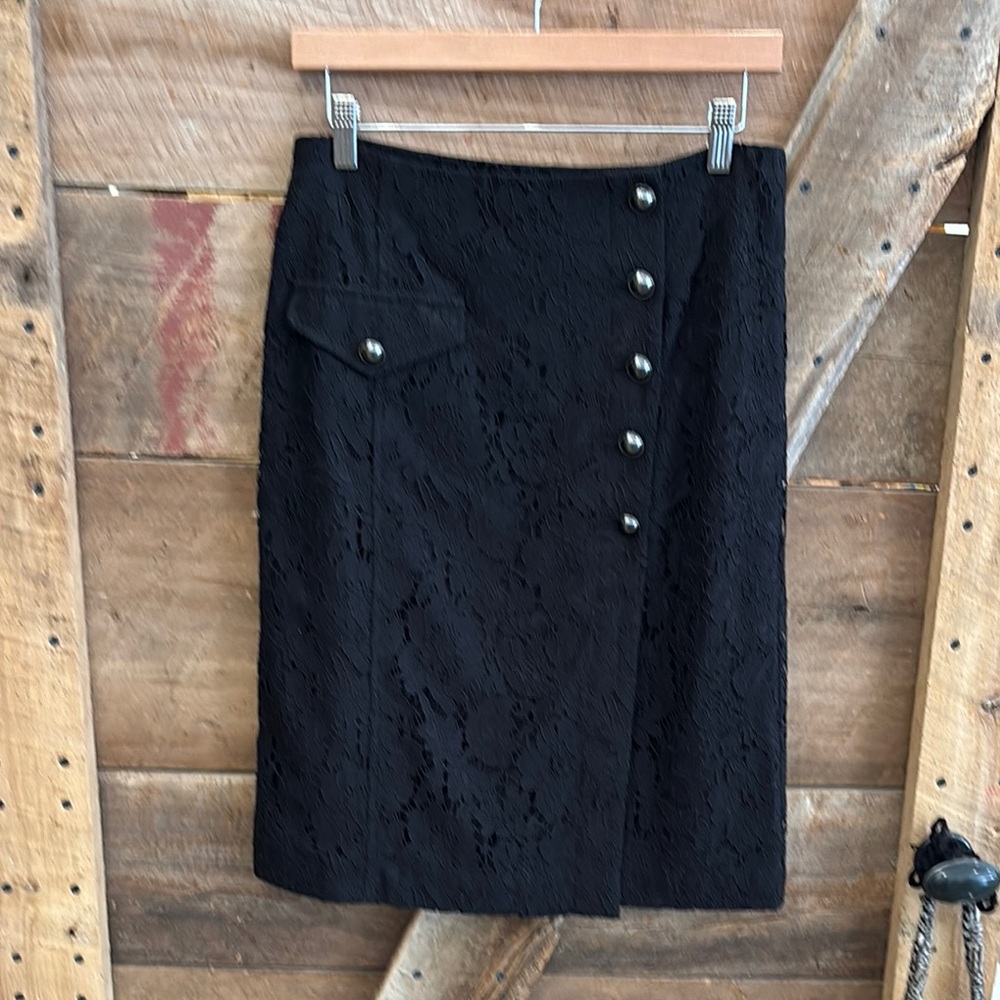 NWT Banana Republic black lace skirt